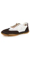 Stella Mccartney S-wave Low-top Mesh Sneakers In Ecru/brown