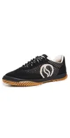 Stella Mccartney S-wave Sport Recycled-mesh And Vegan Suede Sneakers In Black