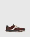 Stella Mccartney S-wave Sport Mesh Panelled Sneakers In Burgundy