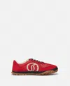 Stella Mccartney S-wave Sport Mesh Panelled Sneakers In Red