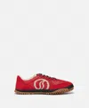 Stella Mccartney S-wave Sport Mesh Panelled Sneakers In Lipstick Red