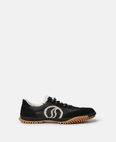 Stella Mccartney S-wave Sport Mesh Panelled Trainers In Black