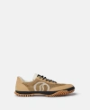 Stella Mccartney S-wave Sport Mesh Panelled Sneakers In Pecan Brown