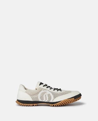 Stella Mccartney S-wave Sport Mesh Panelled Sneakers In Pure  White