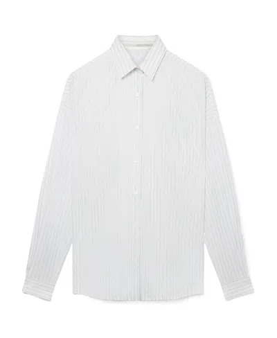 Stella Mccartney S-wave Striped Jacquard Shirt In White
