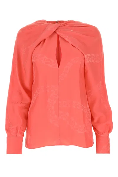 Stella Mccartney Stella Mc Cartney Salmon Satin Blouse In Pink