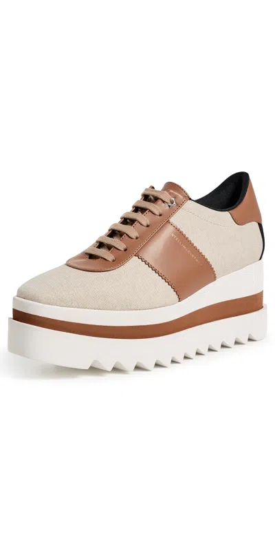Stella Mccartney Women's Sneakelyse Salt And Pepper Canvas Sneakers In Brown