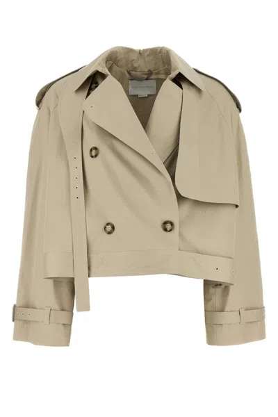STELLA MCCARTNEY SAND COTTON TRENCH COAT