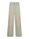Stella Mccartney Sand Overdyed Wide Leg Jeans In Brown