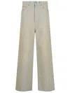 Stella Mccartney Sand Overdyed Wide Leg Jeans In Send Denim Overdyed