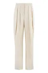 Stella Mccartney Sand Viscose Blend Wide-leg Pant