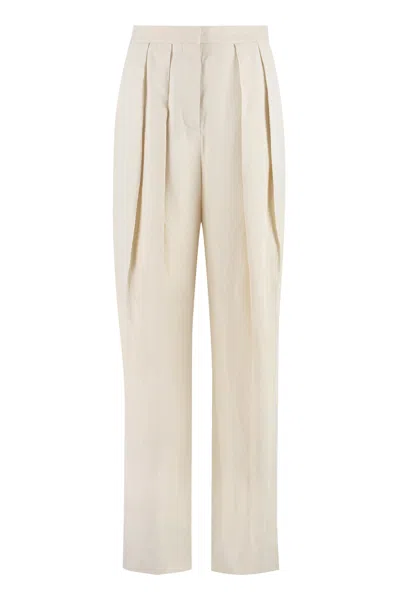 Stella Mccartney Sand Viscose Blend Wide-leg Pant