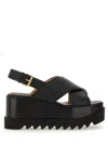 Stella Mccartney Black Elyse Platform Heeled Sandals In Black