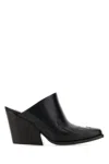 Stella Mccartney Square-toe Cuban-heel Mules In 1000