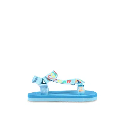 Stella Mccartney Kids' Sandali Celesti Per Bambini Con Logo In Light Blue