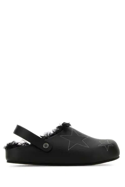 Stella Mccartney Black Alter Sporty Mules In 1000 Black