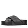 Stella Mccartney Logo-strap Flatform Sandals In Nero Scuri