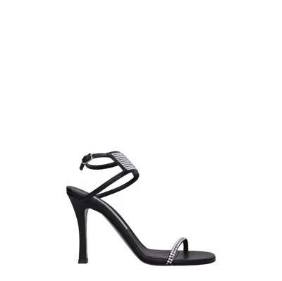 Stella Mccartney Stella 100 Crystal-embellished Sandals In Black