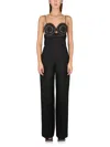 Stella Mccartney Broderie Anglais Flared-leg Jumpsuit In Black