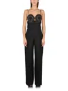 Stella Mccartney Broderie Anglais Flared-leg Jumpsuit In Black