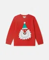 Stella Mccartney Santa Graphic Crewneck Sweatshirt In Red