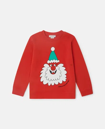 Stella Mccartney Santa Graphic Crewneck Sweatshirt In Red
