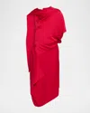 Stella Mccartney Satin Asymmetric Midi Dress