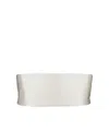 Stella Mccartney Pleat Detailed Satin Belt In White