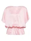 Stella Mccartney Satin Blouse In Pink