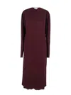 Stella Mccartney Evening Dress With Cut-out Details In Satin In Burgundy