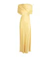 Stella Mccartney Draped One Shoulder Maxi Dress In Yellow