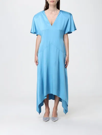 Stella Mccartney Satin Dress In Blue