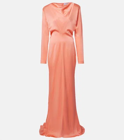 Stella Mccartney Satin Gown In Pink