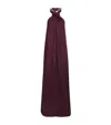 Stella Mccartney Satin Halterneck Gown In Purple