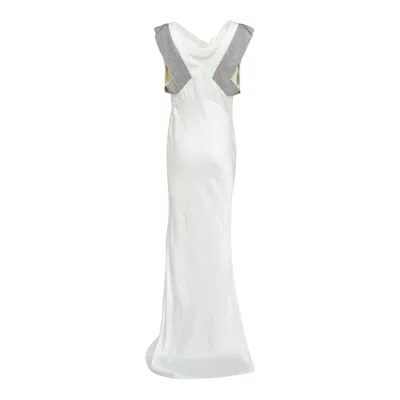 Stella Mccartney Satin Hotfix Gown In White