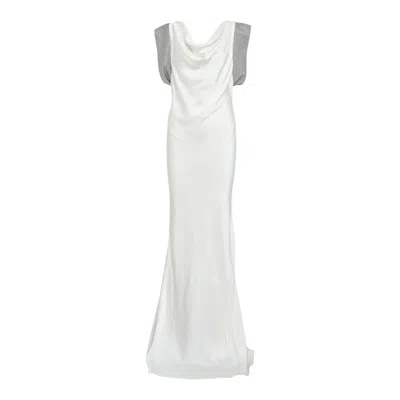 Stella Mccartney Satin Hotfix Gown In White