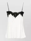 Stella Mccartney Satin Lace Trim Top