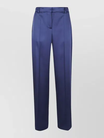 Stella Mccartney Satin Mid Rise Straight Wide Leg Pants In Multi