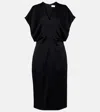 Stella Mccartney Midi Dress With Wing Sleeves In Black