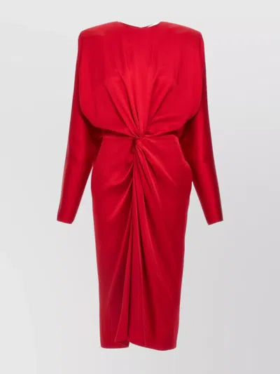 Stella Mccartney Satin Midi Dress Draped Front