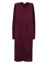 Stella Mccartney Satin Midi Dress In Red