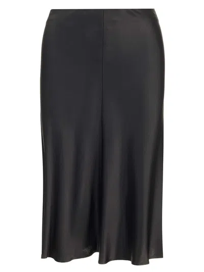 Stella Mccartney Satin Midi Skirt Skirts Black
