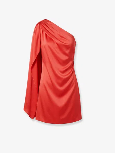 Stella Mccartney One-shoulder Satin Minidress In Red