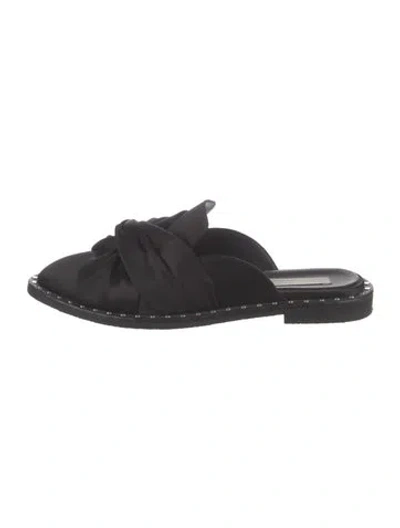 Pre-owned Stella Mccartney Satin Mules In Black