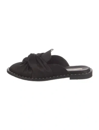 Pre-owned Stella Mccartney Satin Mules In Black