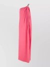 STELLA MCCARTNEY SATIN ONE-SHOULDER FLOOR-LENGTH DRESS WITH DRAPED DETAILING