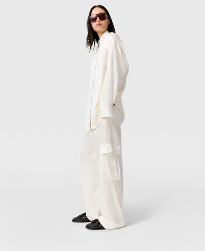Stella Mccartney Satin Paneled Slouchy Cargo Pants