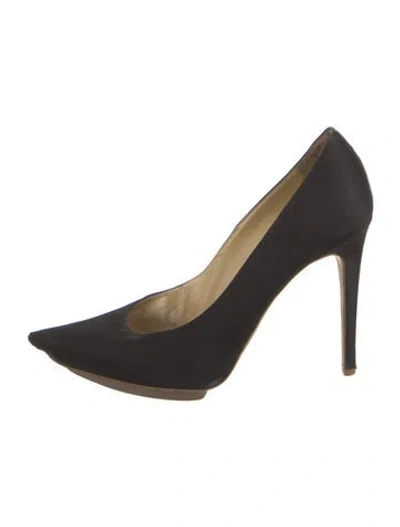 Pre-owned Stella Mccartney Satin Pumps In Black