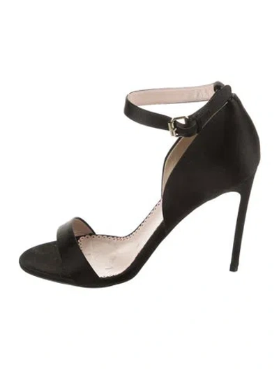 Pre-owned Stella Mccartney Satin Sandals In Black