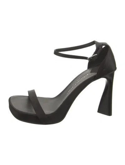 Pre-owned Stella Mccartney Satin Sandals In Black